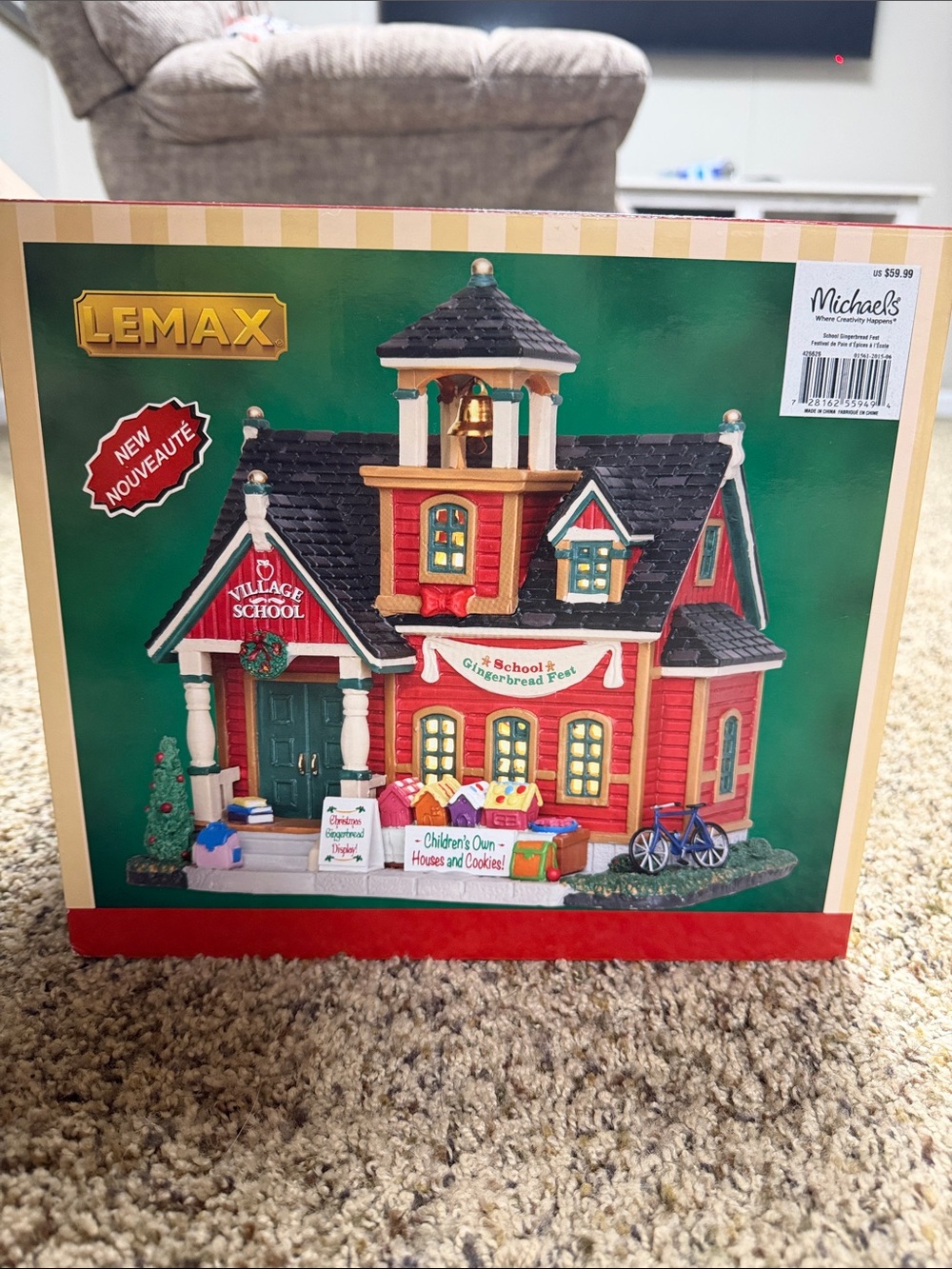Lemax Red Village School Holiday Lighted Building
